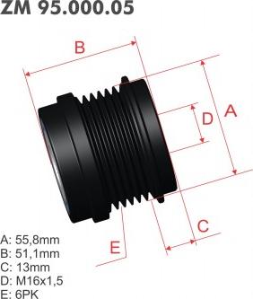 ZM ZM 95.000.05 - Poulie, alternateur cwaw.fr