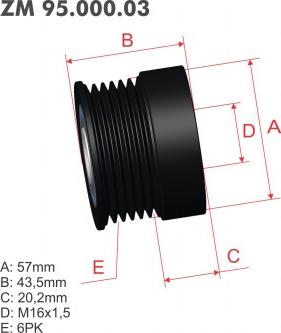 ZM ZM 95.000.03 - Poulie, alternateur cwaw.fr