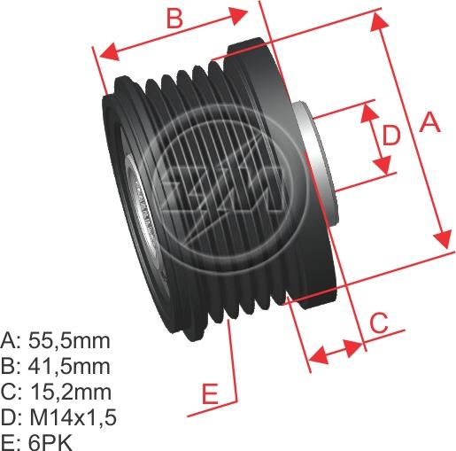 ZM ZM 96.005.51 - Poulie, alternateur cwaw.fr