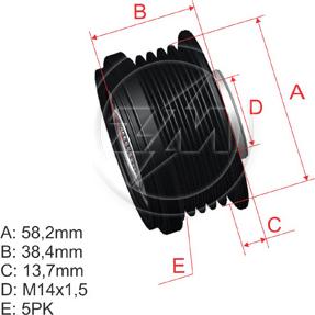 ZM ZM 96.005.06 - Poulie, alternateur cwaw.fr