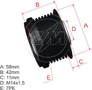 ZM ZM 96.005.08 - Poulie, alternateur cwaw.fr