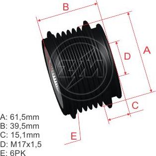 ZM ZM 96.005.31 - Poulie, alternateur cwaw.fr