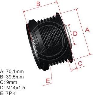 ZM ZM 96.005.33 - Poulie, alternateur cwaw.fr