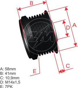 ZM ZM 96.005.23 - Poulie, alternateur cwaw.fr