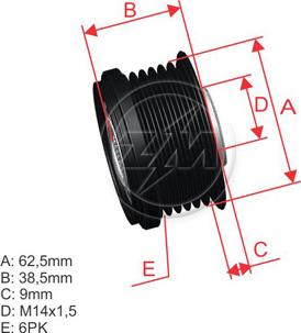 ZM ZM 96.005.22 - Poulie, alternateur cwaw.fr