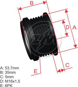 ZM ZM 96.000.49 - Poulie, alternateur cwaw.fr