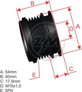 ZM ZM 96.000.48 - Poulie, alternateur cwaw.fr