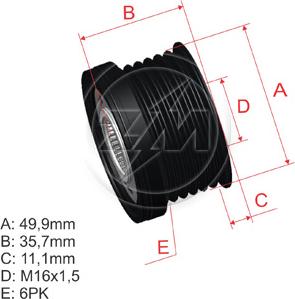 ZM ZM 96.000.43 - Poulie, alternateur cwaw.fr