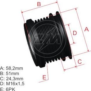 ZM ZM 96.000.54 - Poulie, alternateur cwaw.fr