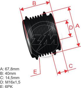 ZM ZM 96.000.63 - Poulie, alternateur cwaw.fr