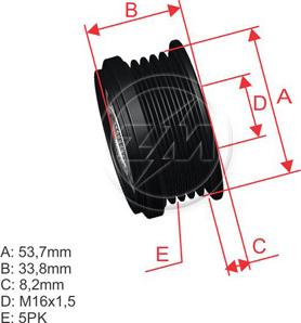 ZM ZM 96.000.62 - Poulie, alternateur cwaw.fr