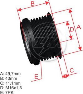 ZM ZM 96.000.08 - Poulie, alternateur cwaw.fr