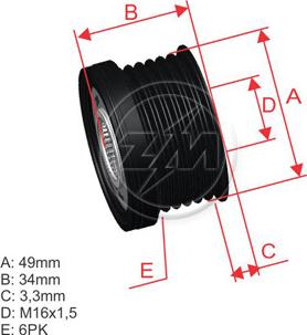 ZM ZM 96.000.02 - Poulie, alternateur cwaw.fr