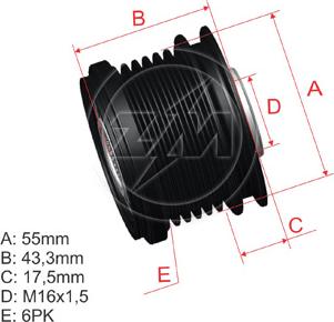 ZM ZM 96.000.19 - Poulie, alternateur cwaw.fr