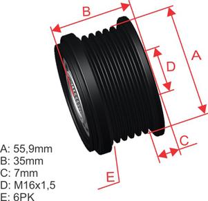 ZM ZM 96.000.16 - Poulie, alternateur cwaw.fr