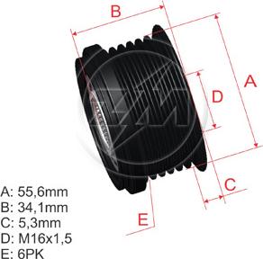 ZM ZM 96.000.38 - Poulie, alternateur cwaw.fr