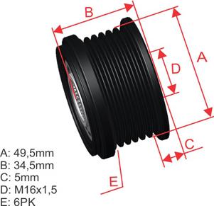 ZM ZM 96.000.20 - Poulie, alternateur cwaw.fr