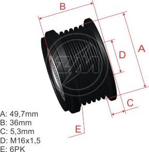 ZM ZM 96.000.21 - Poulie, alternateur cwaw.fr