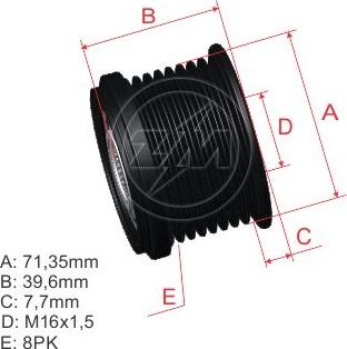 ZM ZM 96.000.23 - Poulie, alternateur cwaw.fr