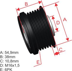 ZM ZM 96.000.70 - Poulie, alternateur cwaw.fr