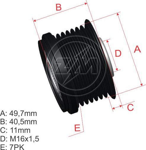 ZM ZM 96.001.01 - Poulie, alternateur cwaw.fr