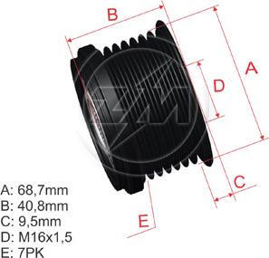 ZM ZM 96.010.09 - Poulie, alternateur cwaw.fr