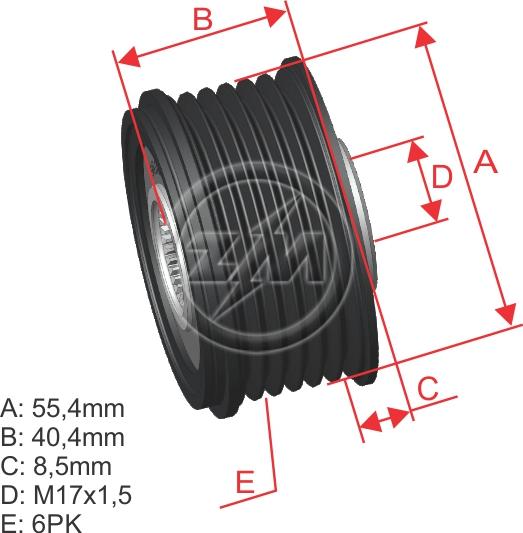 ZM ZM 96.010.01 - Poulie, alternateur cwaw.fr