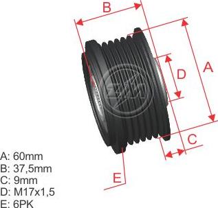 ZM ZM 96.010.02 - Poulie, alternateur cwaw.fr