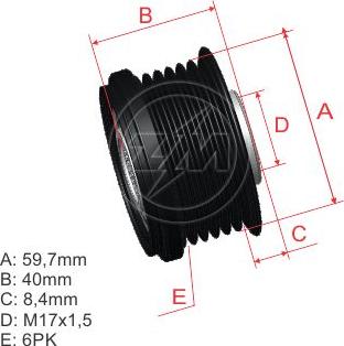 ZM ZM 96.010.20 - Poulie, alternateur cwaw.fr