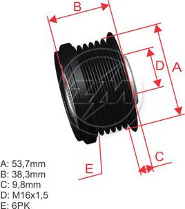 ZM ZM 96.012.06 - Poulie, alternateur cwaw.fr