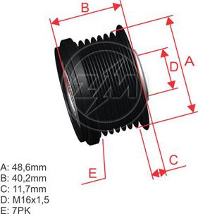 ZM ZM 96.012.08 - Poulie, alternateur cwaw.fr