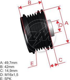 ZM ZM 96.012.03 - Poulie, alternateur cwaw.fr