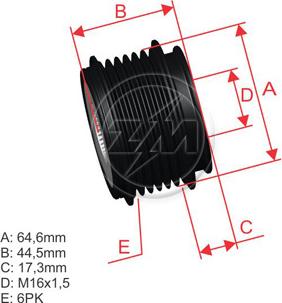 ZM ZM 96.012.14 - Poulie, alternateur cwaw.fr