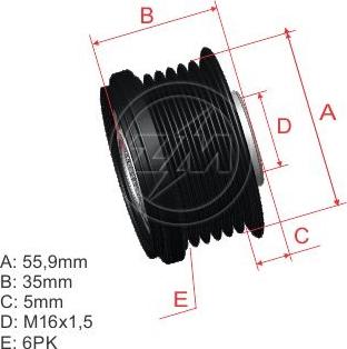 ZM ZM 96.012.34 - Poulie, alternateur cwaw.fr