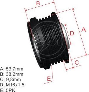 ZM ZM 96.012.35 - Poulie, alternateur cwaw.fr