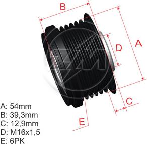 ZM ZM 96.012.24 - Poulie, alternateur cwaw.fr