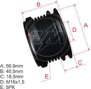 ZM ZM 96.012.25 - Poulie, alternateur cwaw.fr