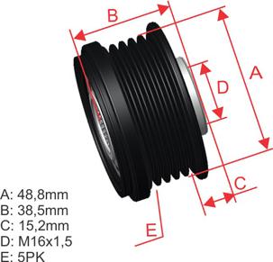 ZM ZM 96.012.28 - Poulie, alternateur cwaw.fr