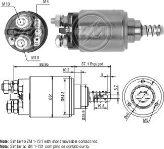 ZM ZM-543 - Contacteur, démarreur cwaw.fr