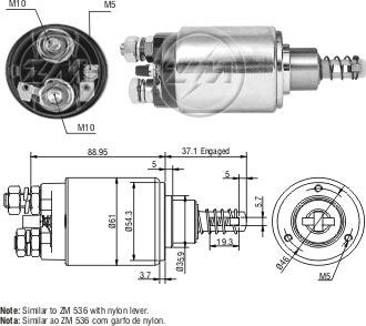 ZM ZM636 - Contacteur, démarreur cwaw.fr