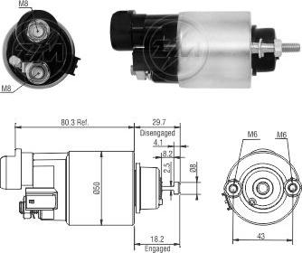 ZM ZM 6-708 - Contacteur, démarreur cwaw.fr