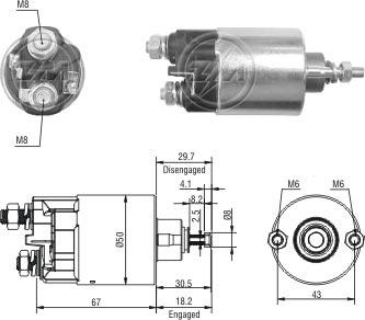 ZM ZM709 - Contacteur, démarreur cwaw.fr