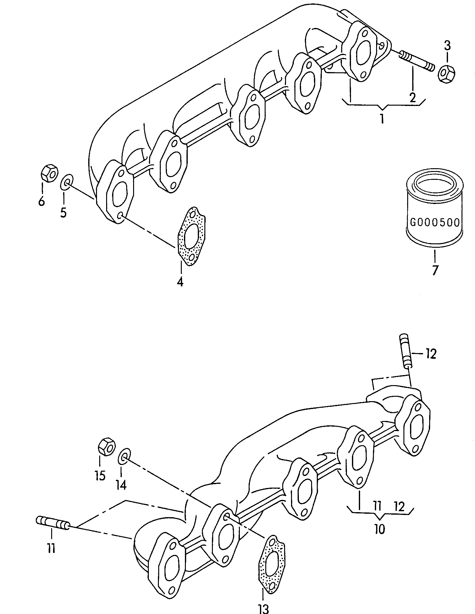 VW 026 129 589 A - Jeu de joints d'étanchéité, collecteur d'échappement cwaw.fr