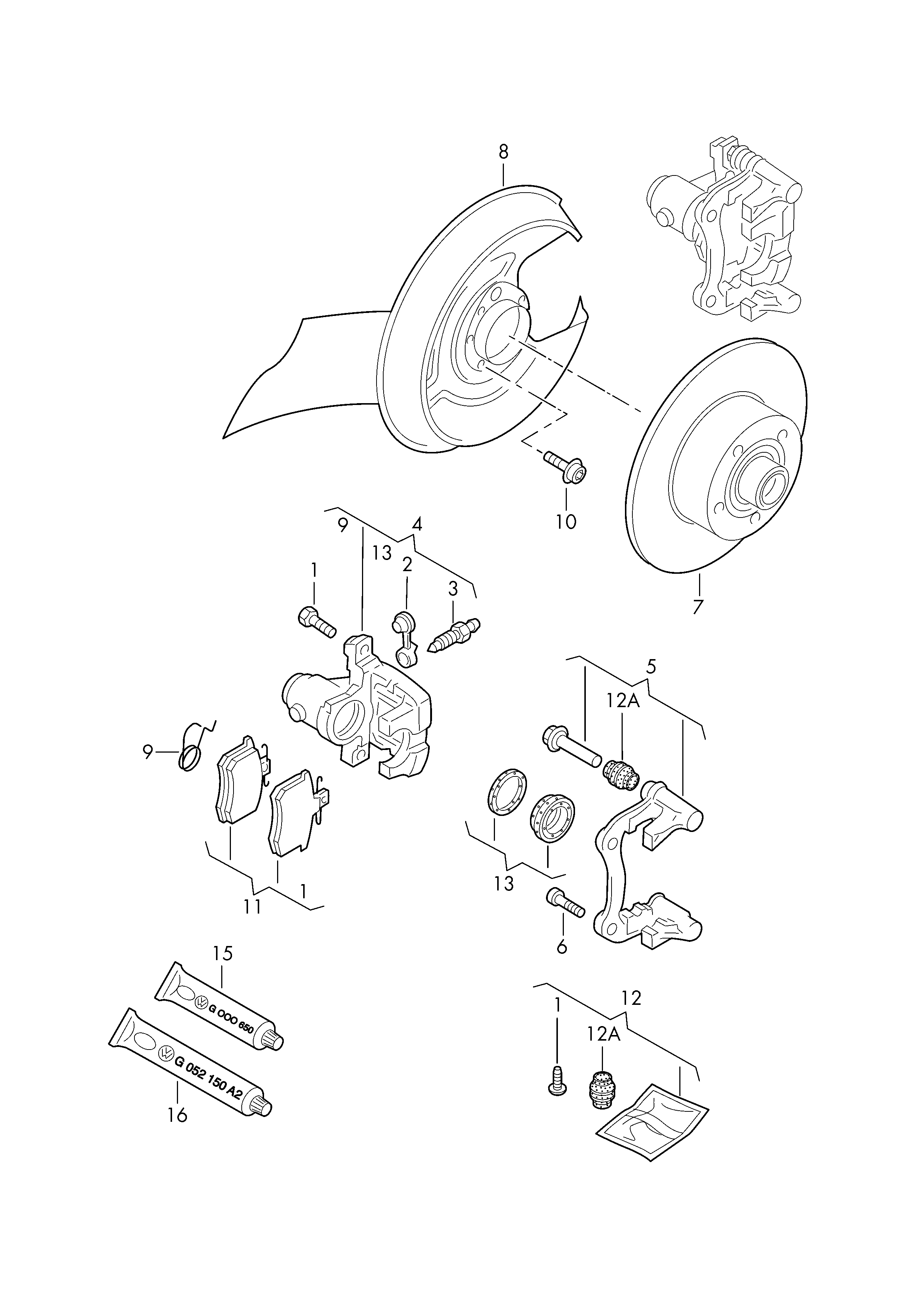 FORD 8E0698451K - Kit de plaquettes de frein, frein à disque cwaw.fr