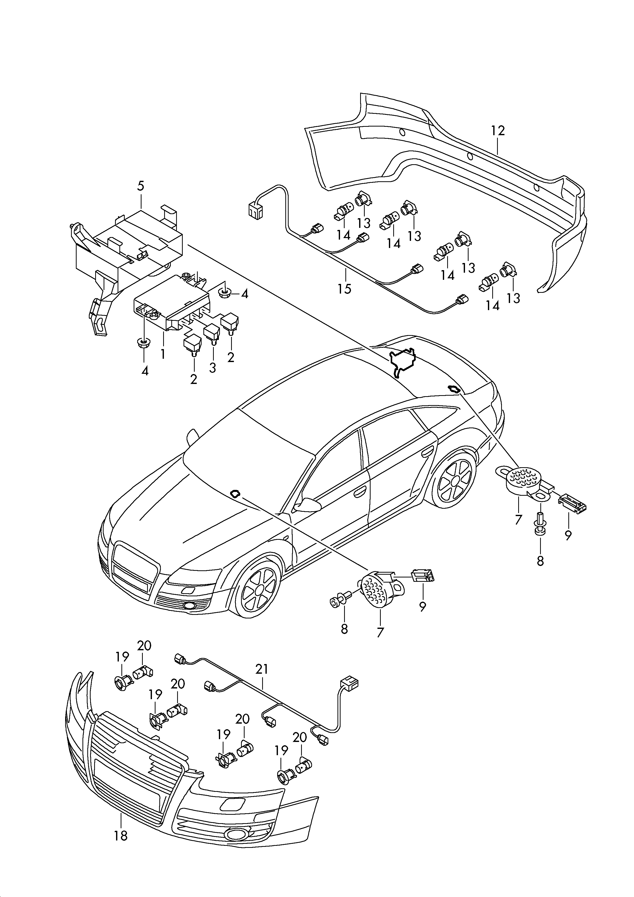 AUDI 3C0919275P - Capteur, parctronic cwaw.fr