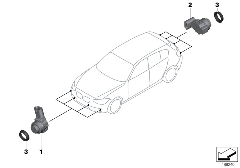 BMW 66 20 9 261 590 - Capteur, parctronic cwaw.fr