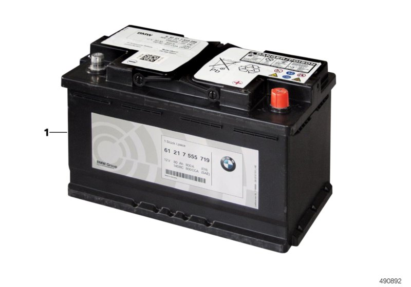 BMW 61217604808 - Batterie de démarrage cwaw.fr