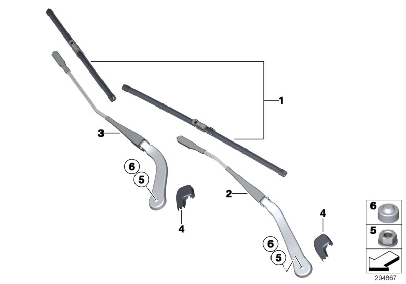 BMW 61 61 0 415 881 - Balai d'essuie-glace cwaw.fr