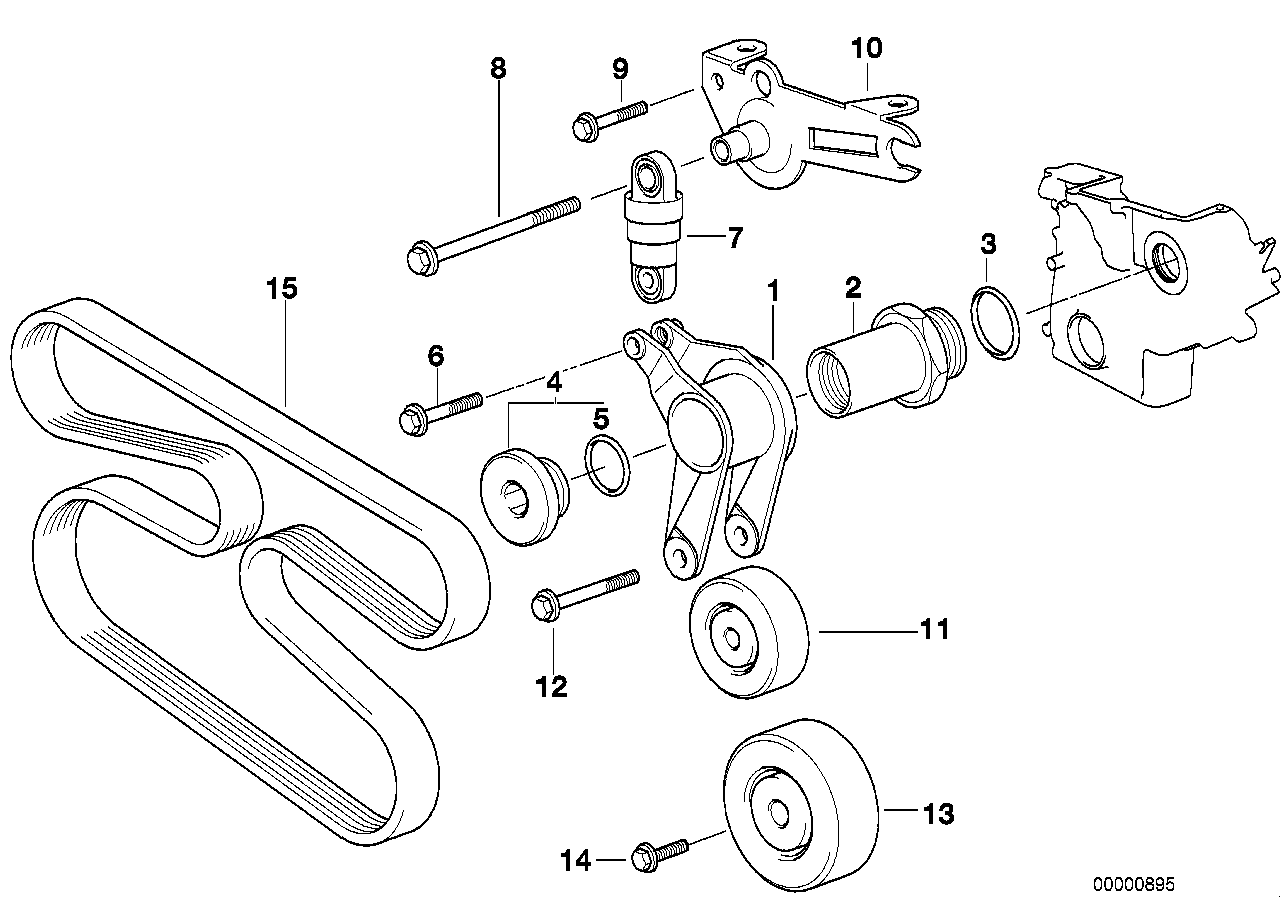 Opel 1128-2245848 - Courroie trapézoïdale à nervures cwaw.fr