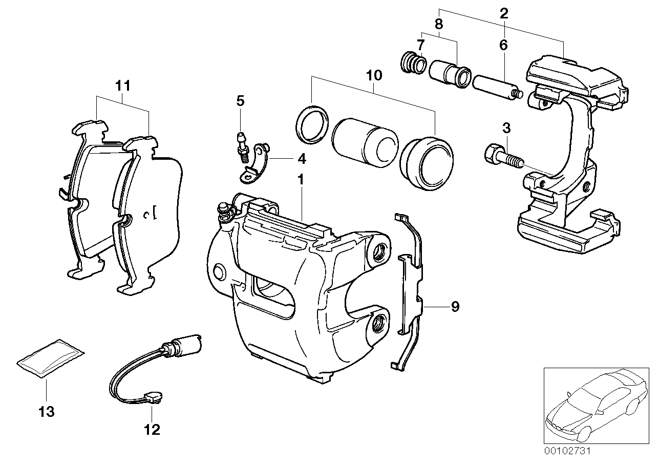 BMW 34116761244 - Kit de plaquettes de frein, frein à disque cwaw.fr